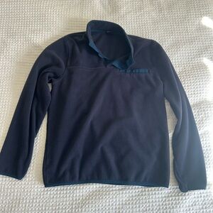 32 Degrees Heat Navy Snap-Front Fleece Pullover